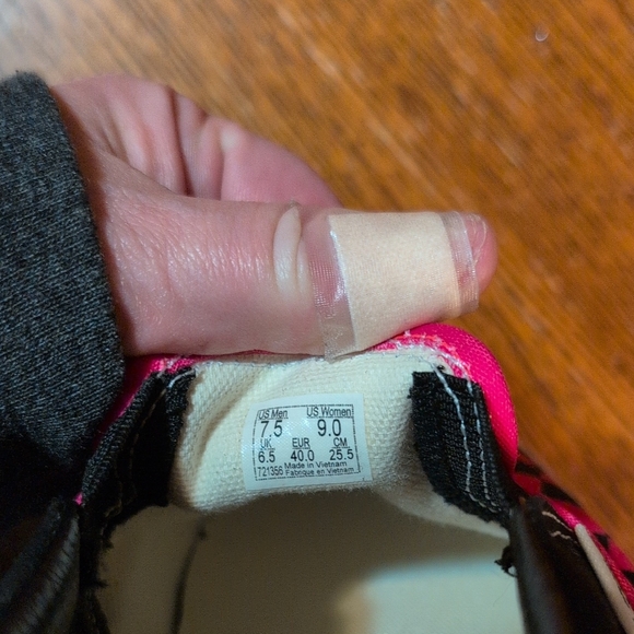 Vans Pink and Black Checkered Slip-On Flats - Picture 3 of 3